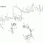 V03CB16CA CLASSIC CRUISER ALL OPTIONS Windshield - v03cb16 / all options