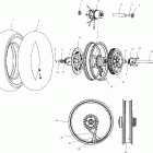 V02TD16 DELUXE TOURING CRUISER ALL OPTIONS Rear wheel - v02td16 / all options