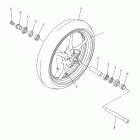 R6S-YZFR6SYCL/YZFR6SYCB/YZFR6SYL/YZFR6SYB Переднее колесо