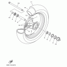 V STAR 650 SILVERADO-XVS65ATYCR/XVS65ATYCB/XVS65ATYB/XVS65ATYR Переднее колесо