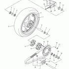 R6S-YZFR6SYCL/YZFR6SYCB/YZFR6SYL/YZFR6SYB Заднее колесо