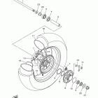 V STAR 1100 CUSTOM-XVS11YCR/XVS11YR Заднее колесо