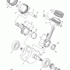 V STAR 1100 CUSTOM-XVS11YCR/XVS11YR Коленчатый вал и Поршень