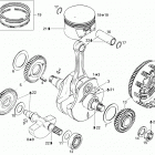 DS 650 X Коленвал и поршни