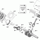 Outlander 500 STD 4 X 4 Коленвал,поршень и цилиндр