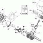 Outlander 650 STD 4 X 4 Коленвал,поршень и цилиндр