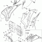 YZ250FW Боковые обтекатели , масляный бочек