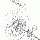 V STAR 1100 CUSTOM-XVS1100RC/XVS1100R Заднее колесо