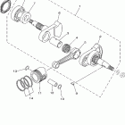 TTR90E Коленчатый вал и Поршень