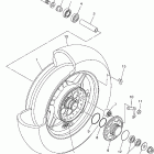 V STAR 1100 CLASSIC - CAST WHEEL-XVS1100AWR/XVS1100AWR Заднее колесо