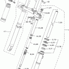 TW200PC/TW200P Передняя вилка