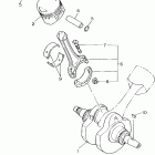V STAR 650 CLASSIC-XVS650APC/XVS650AP Коленчатый вал и Поршень