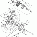 XT225MC/XT225M Заднее колесо