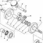 RT100L Коленчатый вал и Поршень