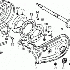 ATC200E Rear wheel axle @ chain case