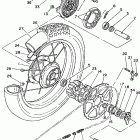 XT350KC/XT350K Заднее колесо