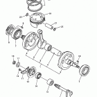 YZ 400F Коленчатый вал и Поршень