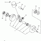 YZ125K1 Коленчатый вал и Поршень