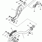 XT350J/XT350JC Выхлопная система