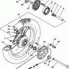 XT225J/XT225JC Заднее колесо