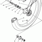 XT350J/XT350JC Переднее колесо