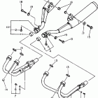 XJ600SJ/XJ600SJC Выхлопная система
