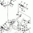 XT350J/XT350JC Подножки
