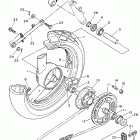 FZR600RHC/FZR600RH Заднее колесо
