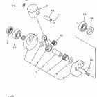 YZ 125 Коленчатый вал и Поршень