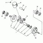 YZ 125 Коленчатый вал и Поршень