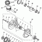 XT 350 Коленчатый вал и Поршень