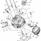 TW 200E Головка цилиндра