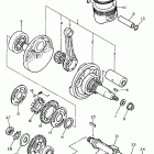 XT 600E Коленчатый вал и Поршень