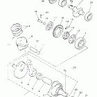 TW 200E Коленчатый вал и Поршень