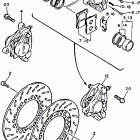 XV1100D/XV1100DC Передний тормозной суппорт