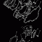 YZ 250WR Крышка картера двигателя