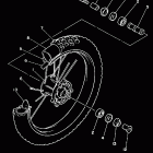 YZ 250WR Переднее колесо