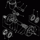 YZ 250WR Коленчатый вал и Поршень