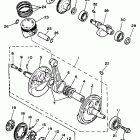 XT 350 Коленчатый вал и Поршень