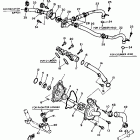 FZR 750 Water pump - piping