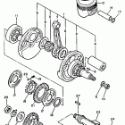 XT 600 Коленчатый вал и Поршень