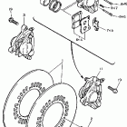 XV1000LC/XV1000L Передний тормозной суппорт