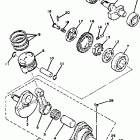 XT200J Коленчатый вал и Поршень