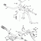 CS 3 Stand, footrest & rear brake pedal