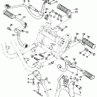 R3 Stand, foot rest and rear brake pedal
