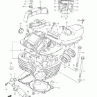 VS800 Boulevard S50 Головка цилиндров (задняя)