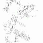 DR-Z125,L Механизм  переключения передач