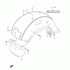 VL1500,T Boulevard C90 Rear fender (model k5 / k6)