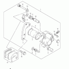DR200SE Передний суппорт тормозной