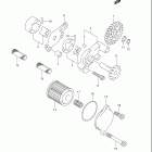 RM Z250 Масляный и водяной насос. фильтр масленый